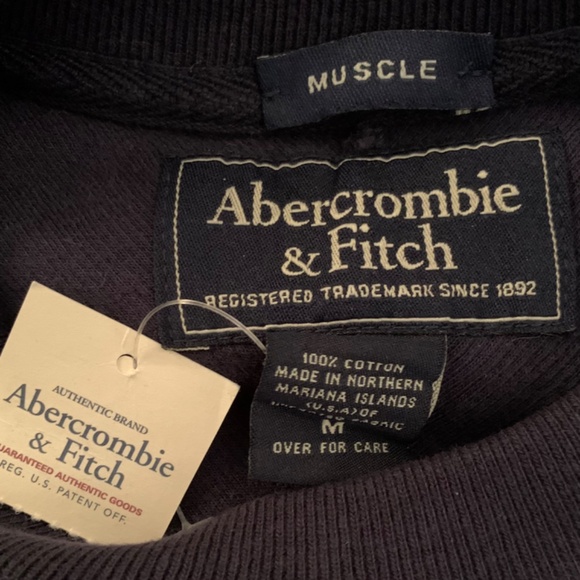 Vintage Abercrombie & Fitch Muscle Men’s Muscle Cotton Sweater Size Medium - Picture 12 of 12